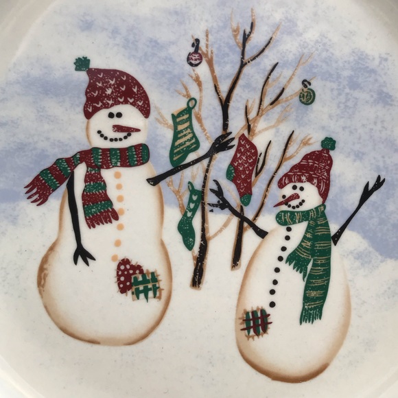 Set Of 2 Royal Seasons ‘Snowman’ Stoneware Coupe Soup/Cereal Bowls - Picture 2 of 5
